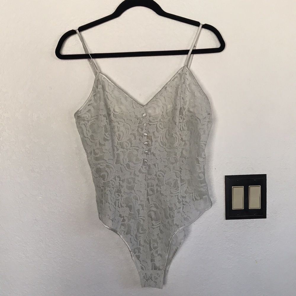 Light Cream vintage lace teddy